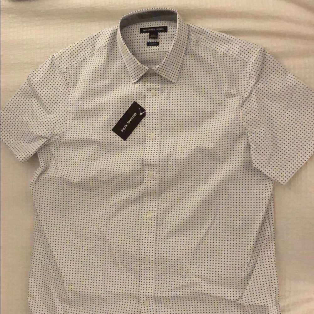 NWT Men’s Michael Kors Short Sleeve Button Down